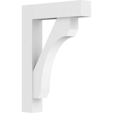 Ekena Millwork Standard Legacy Architectural Grade PVC Bracket With Block Ends, 3"W x 16"D x 22"H BKTP03X16X22LEC05